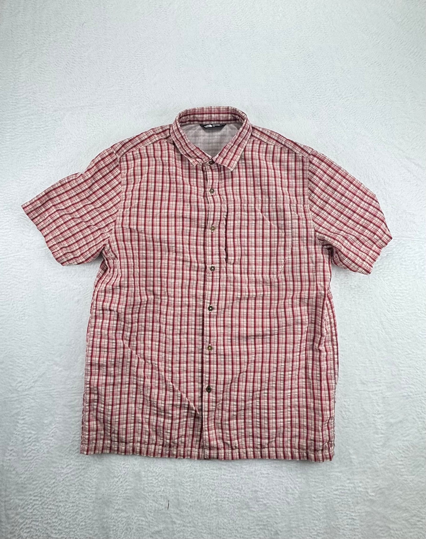 The North Face Plaid Hiking Button-Up Shirt Red Men's Large