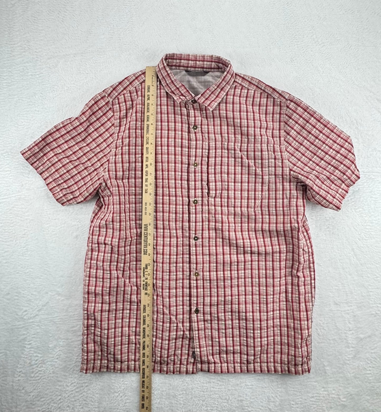The North Face Plaid Hiking Button-Up Shirt Red Men's Large