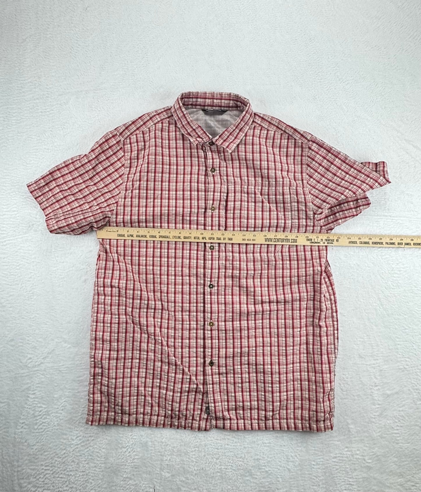 The North Face Plaid Hiking Button-Up Shirt Red Men's Large