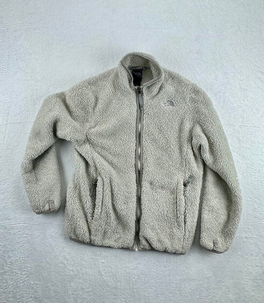 The North Face Girls' High-Pile Sherpa Fleece Jacket – Light Gray – Size Large (14/16)
