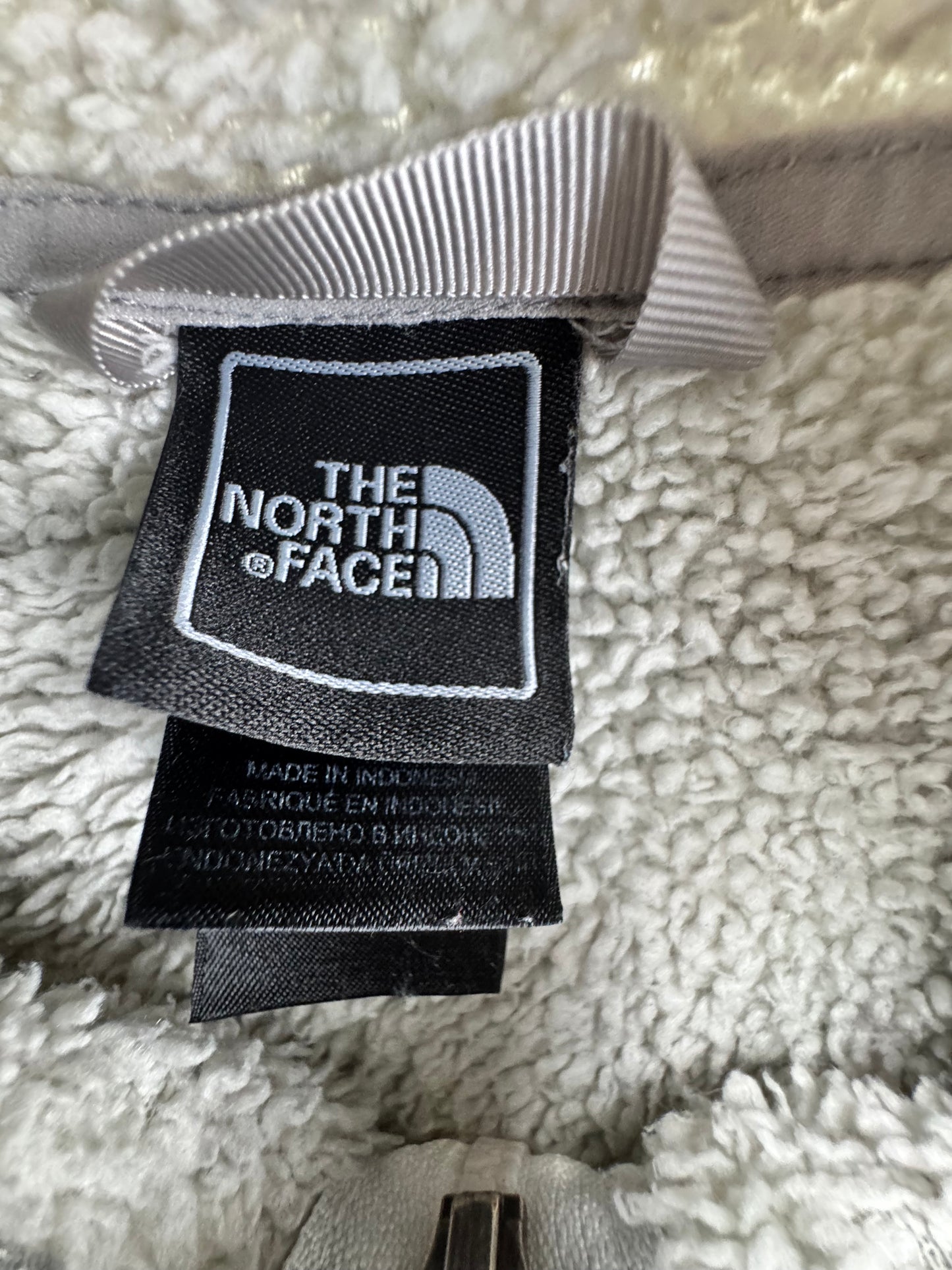 The North Face Girls' High-Pile Sherpa Fleece Jacket – Light Gray – Size Large (14/16)