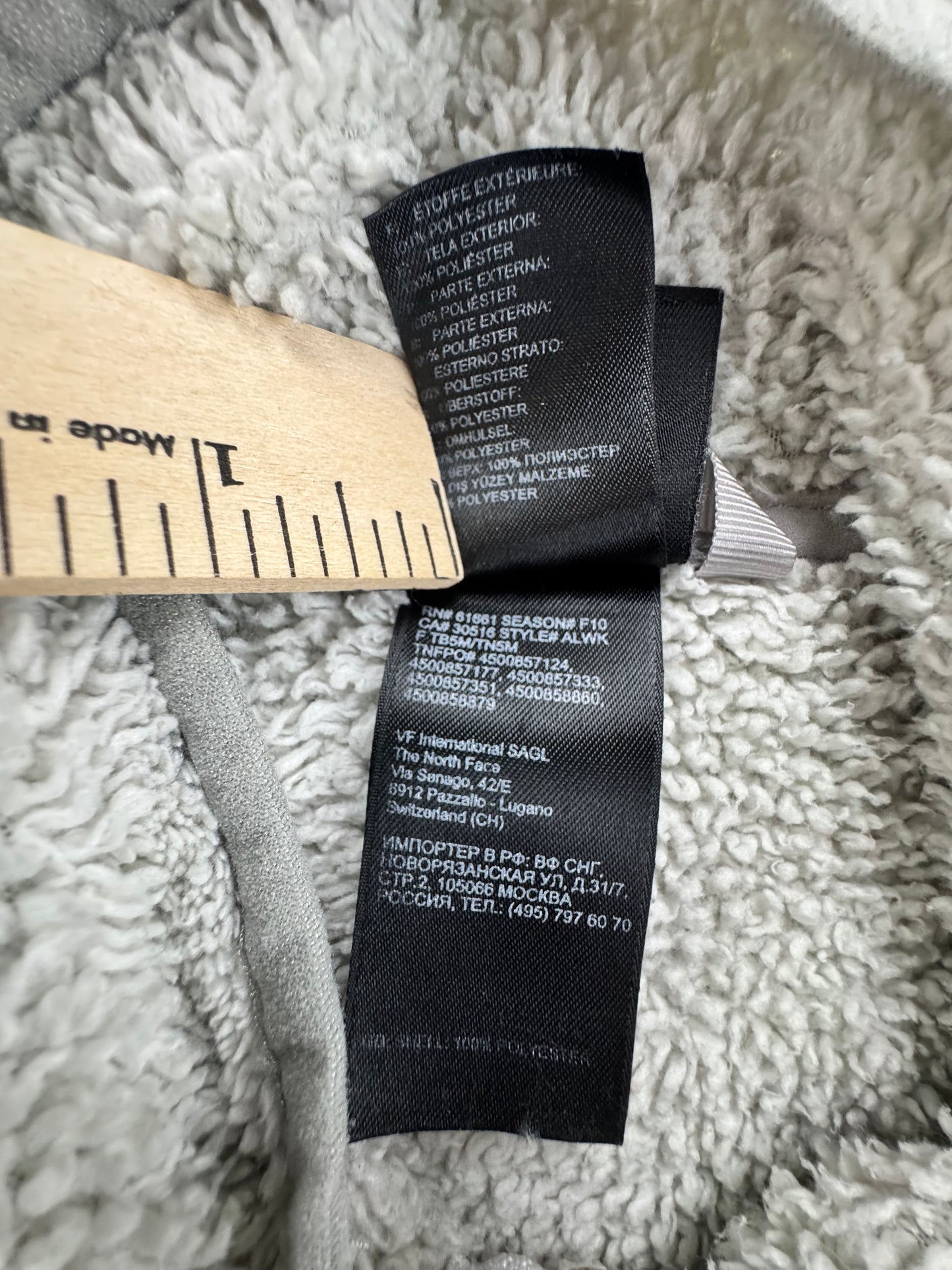 The North Face Girls' High-Pile Sherpa Fleece Jacket – Light Gray – Size Large (14/16)
