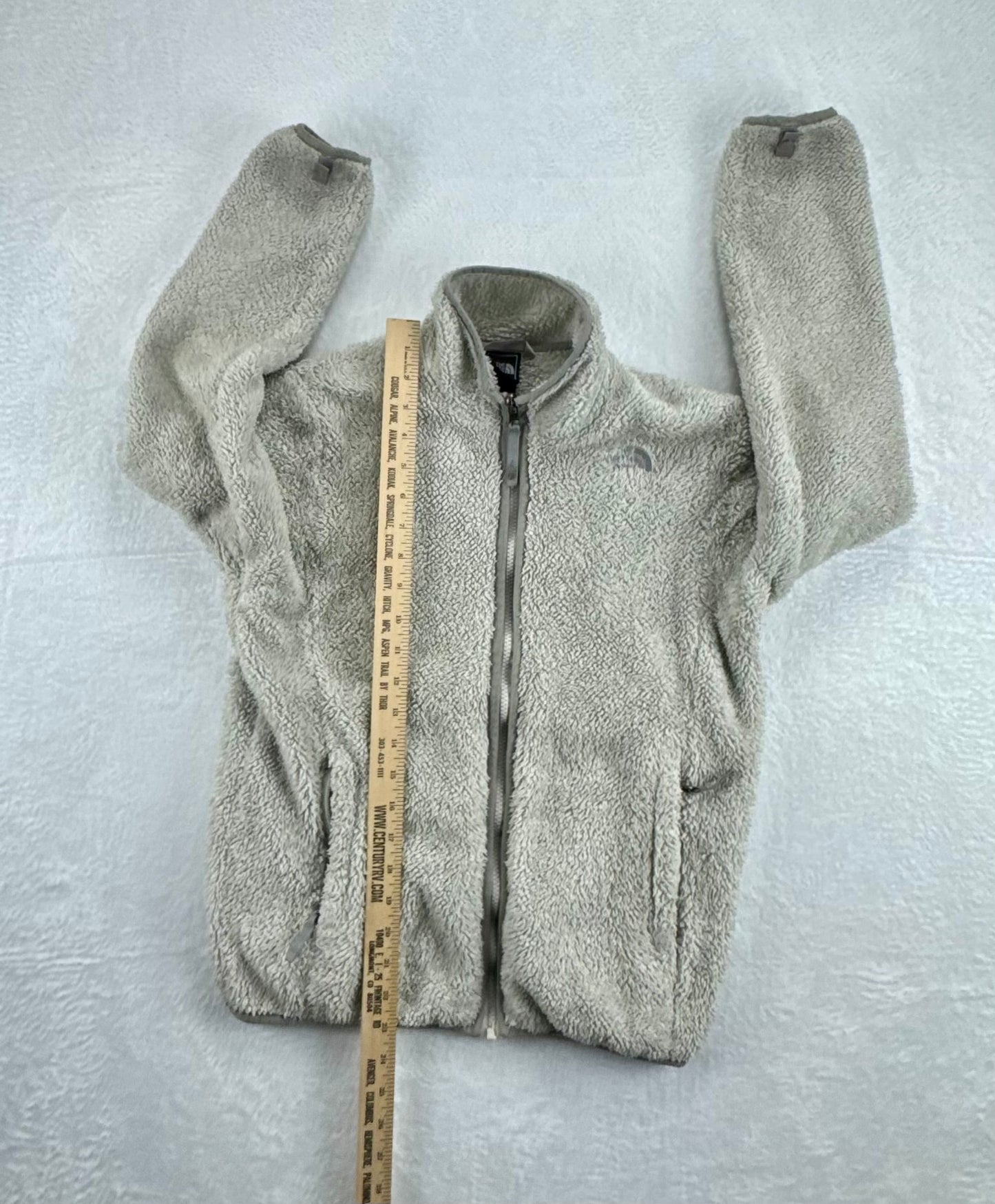 The North Face Girls' High-Pile Sherpa Fleece Jacket – Light Gray – Size Large (14/16)
