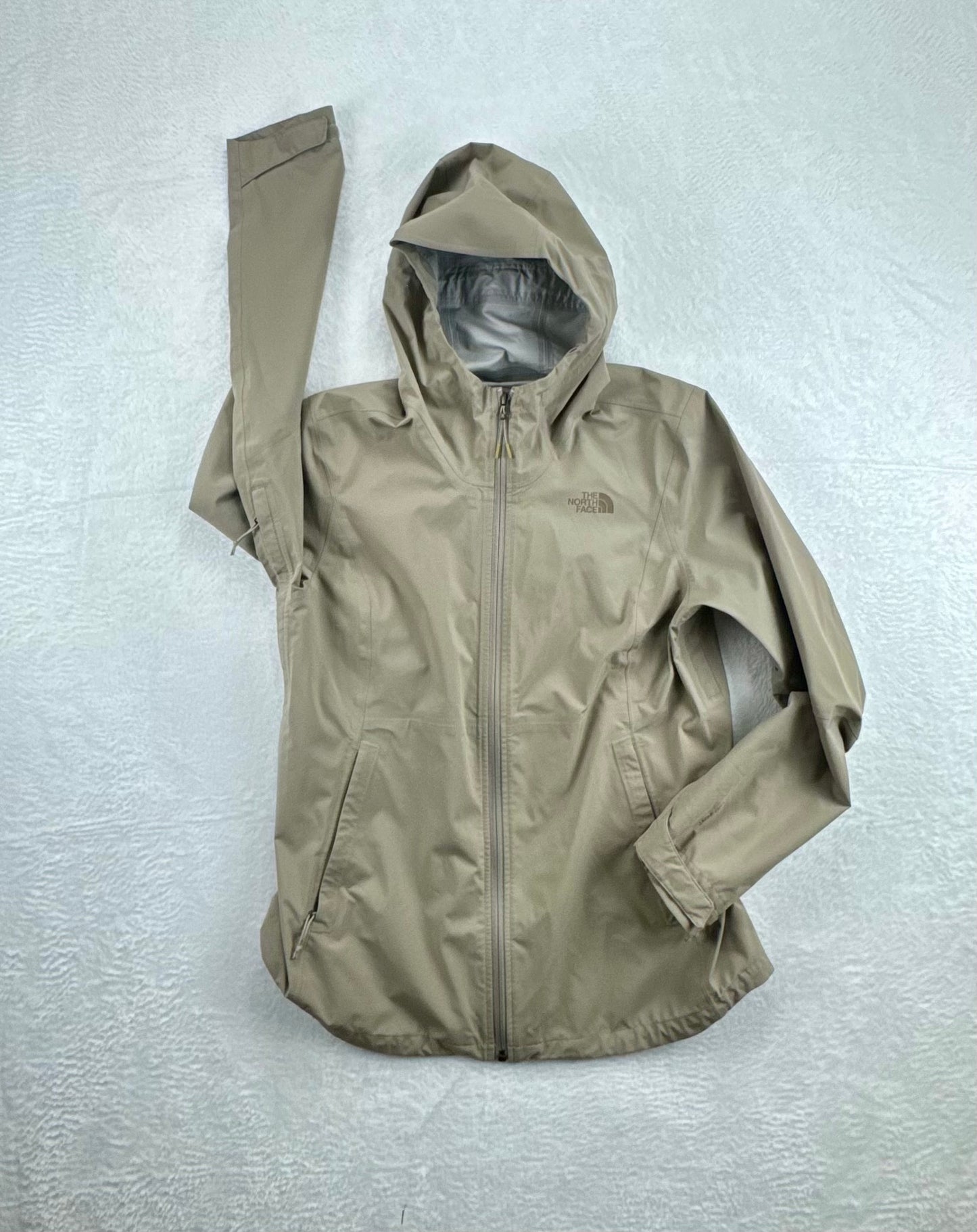The North Face Women's DryVent Hooded Rain Jacket – Khaki/Taupe – Large