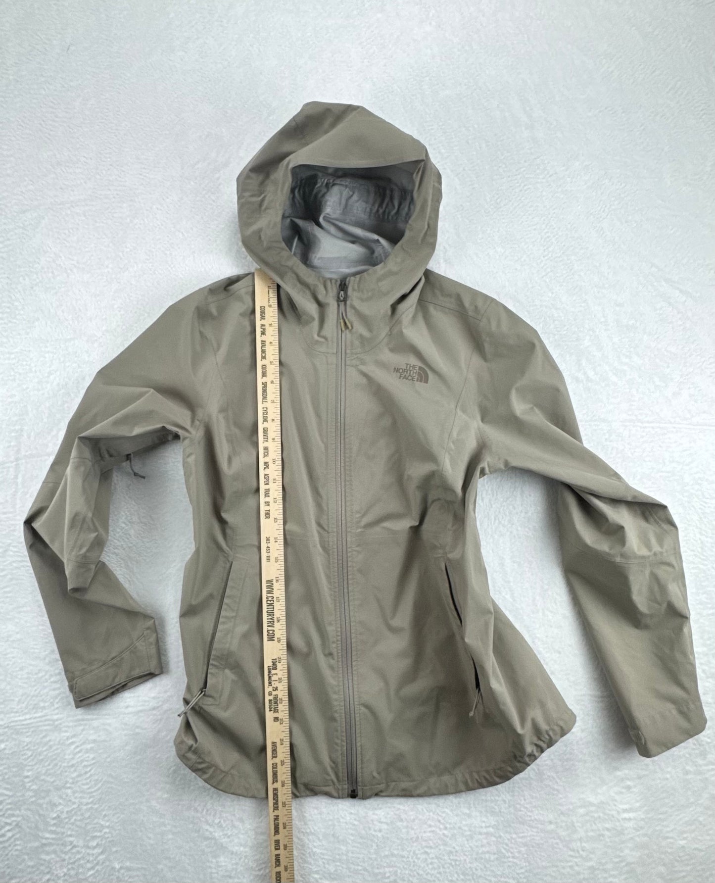 The North Face Women's DryVent Hooded Rain Jacket – Khaki/Taupe – Large