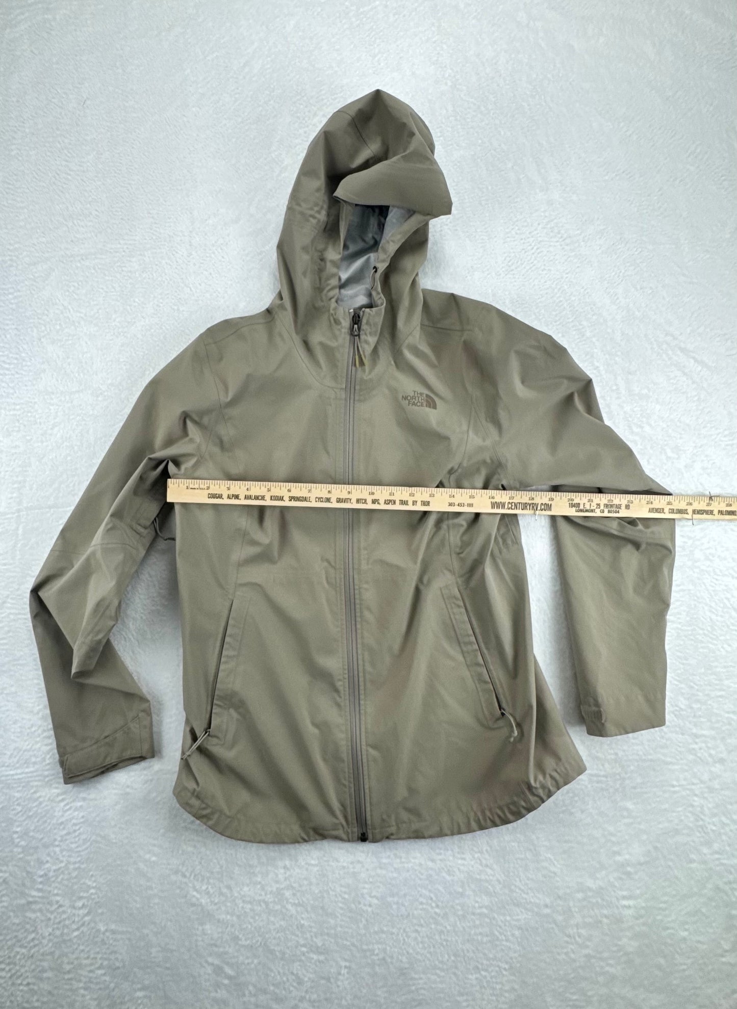 The North Face Women's DryVent Hooded Rain Jacket – Khaki/Taupe – Large