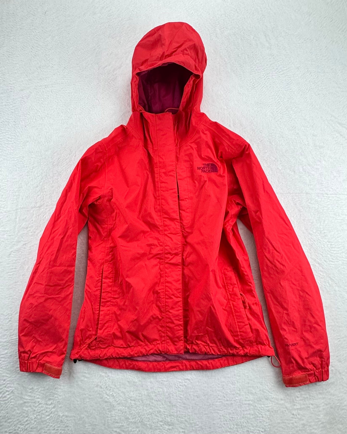 The North Face Women's HyVent Hooded Rain Jacket – Red – Small