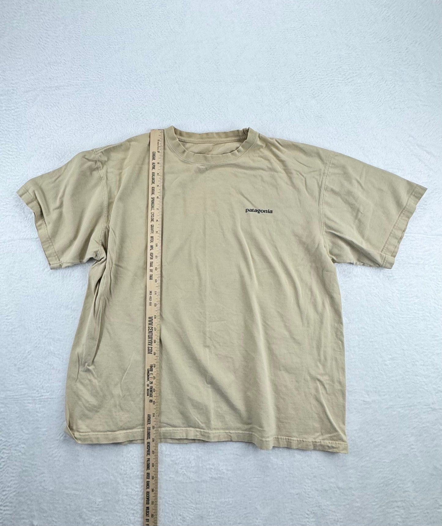 Patagonia P-6 Logo Organic Cotton T-Shirt Khaki Tan Men's Large