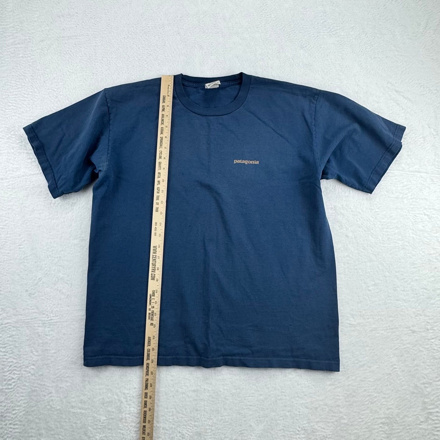 Vintage Patagonia Beneficial T's Organic Cotton Graphic T-Shirt Blue Men's Large