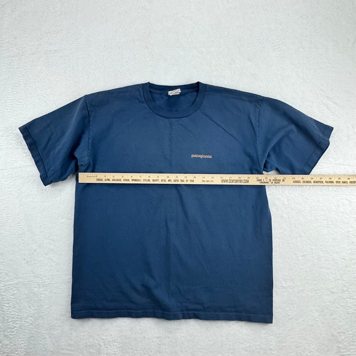 Vintage Patagonia Beneficial T's Organic Cotton Graphic T-Shirt Blue Men's Large
