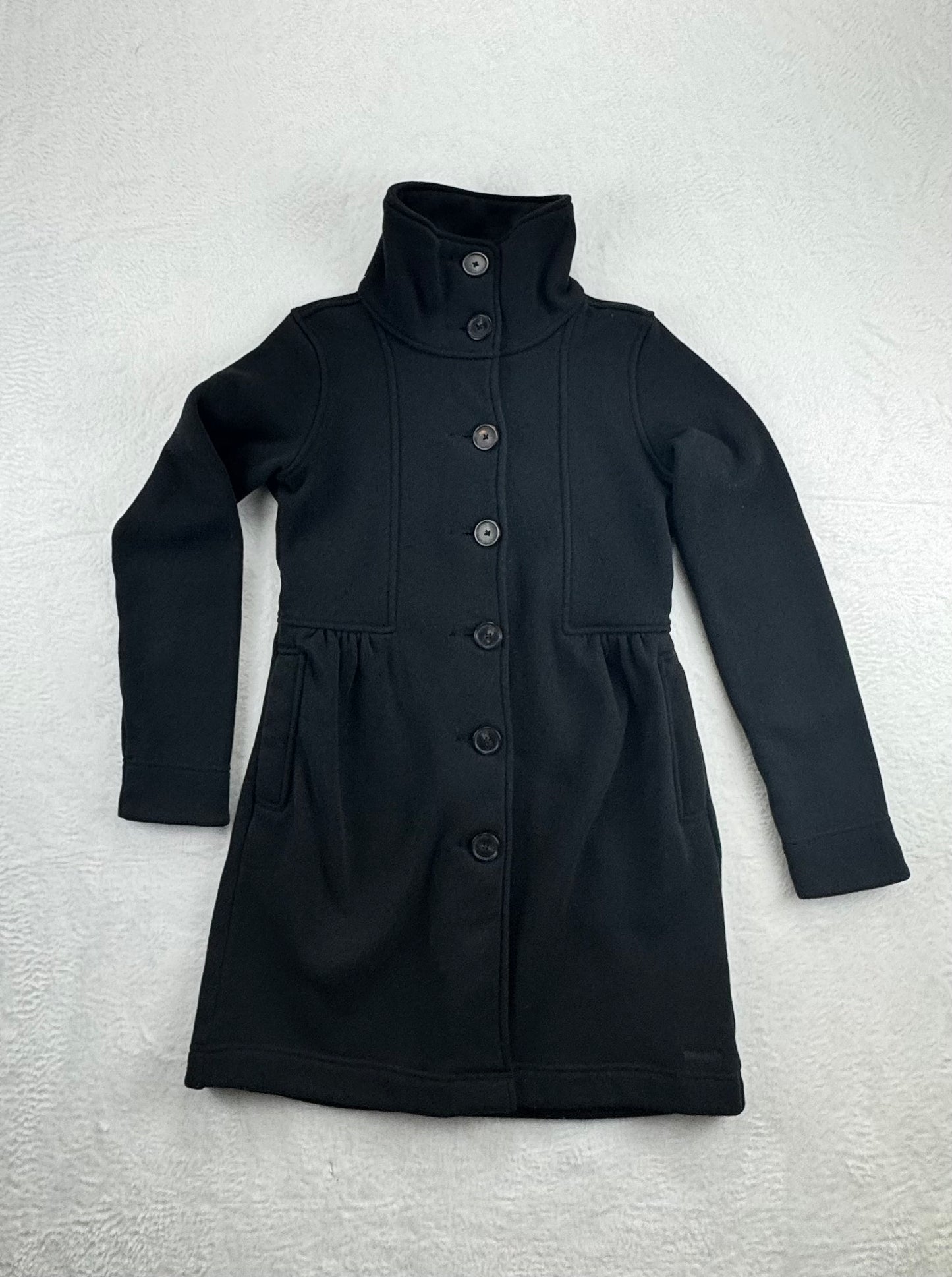 Patagonia Women's Button Front Fleece Coat Black Medium