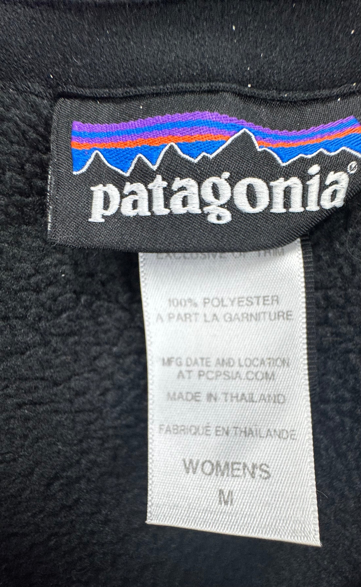 Patagonia Women's Button Front Fleece Coat Black Medium