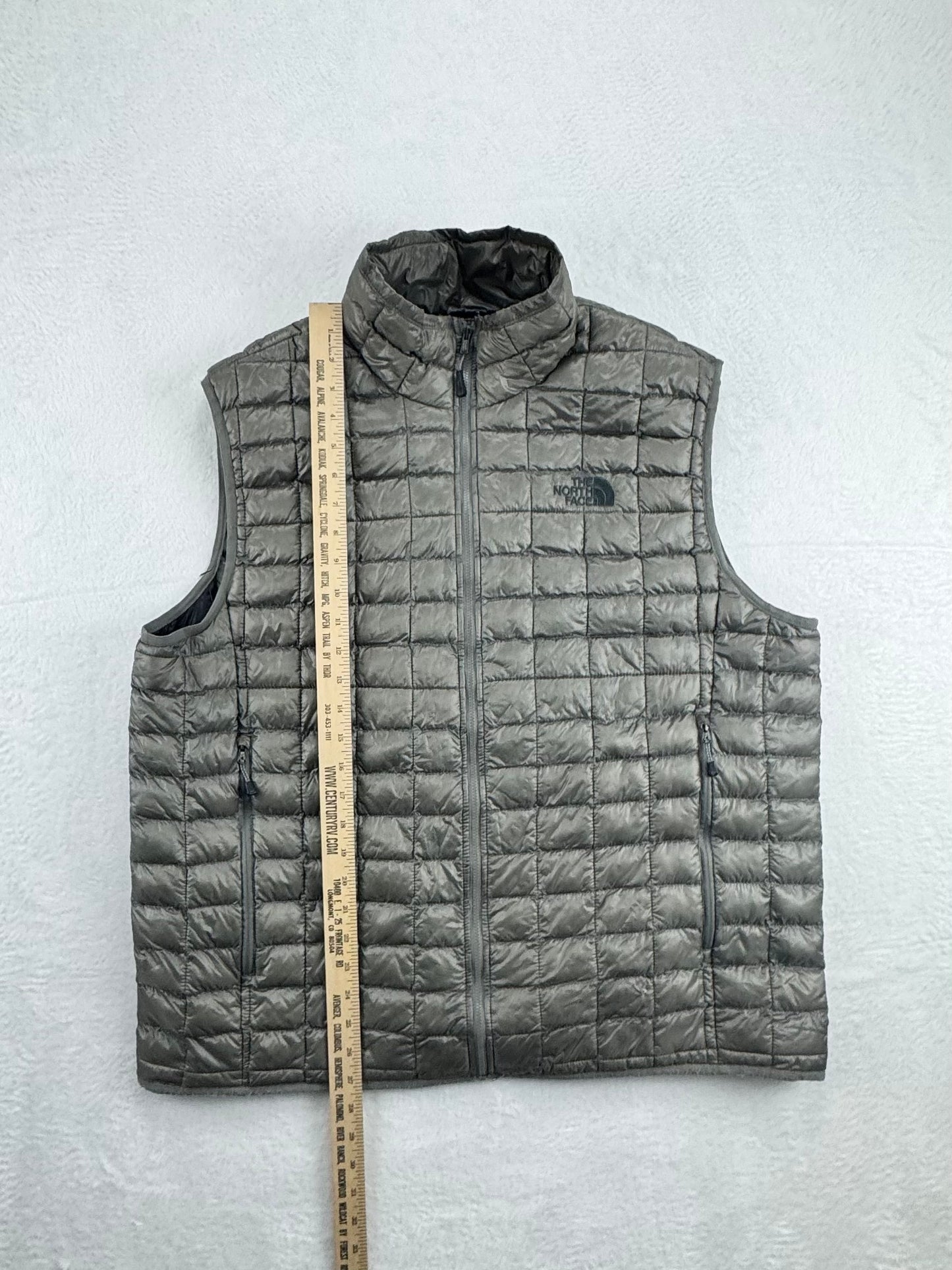The North Face Men's ThermoBall Insulated Vest Olive Green Full Zip Packable XL