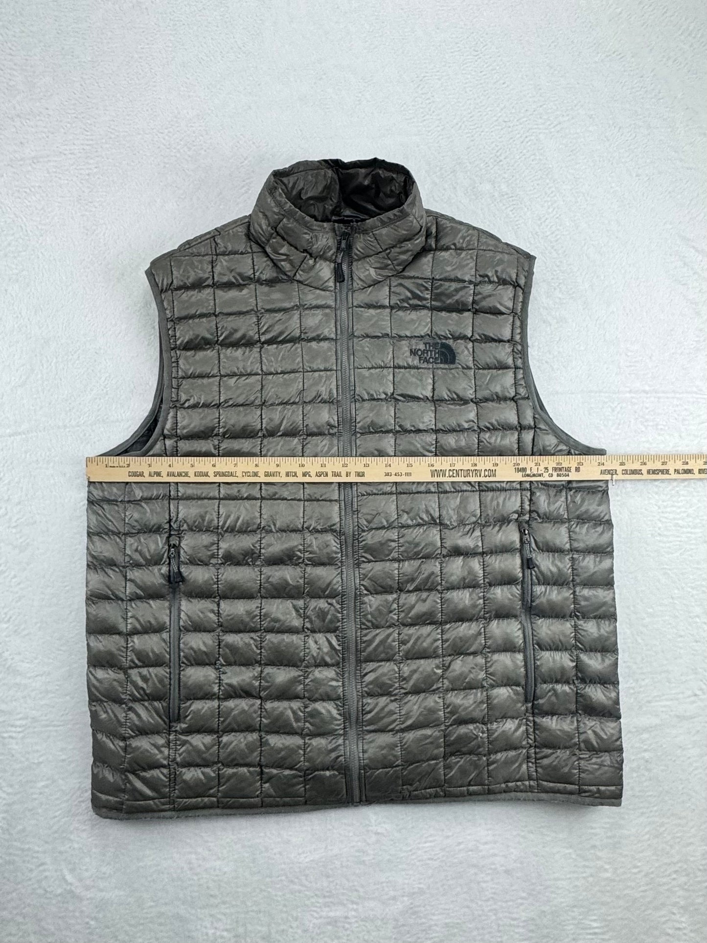 The North Face Men's ThermoBall Insulated Vest Olive Green Full Zip Packable XL