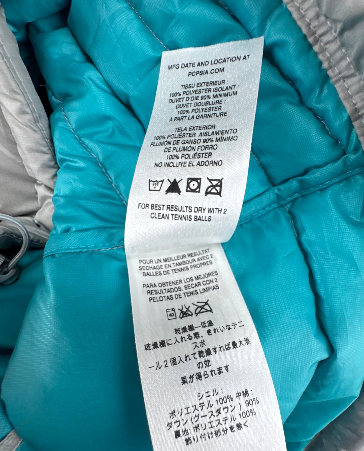 Patagonia Women's Down Sweater Vest Gray / Turquoise Goose Down Insulated Size Small