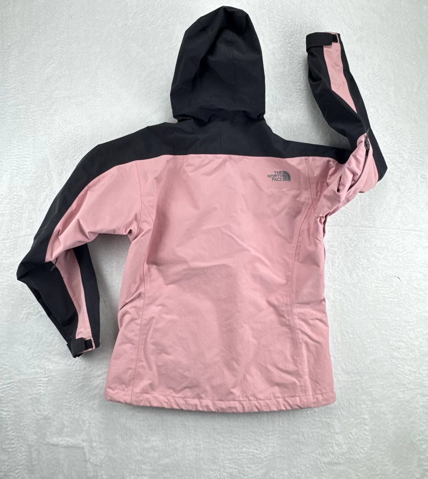 The North Face Women's HyVent Hooded Rain Jacket Black / Pink Size Medium