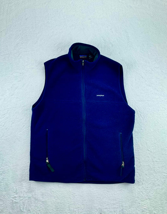 Vintage Patagonia Synchilla Fleece Vest Blue XL Made in Canada Fall 1996