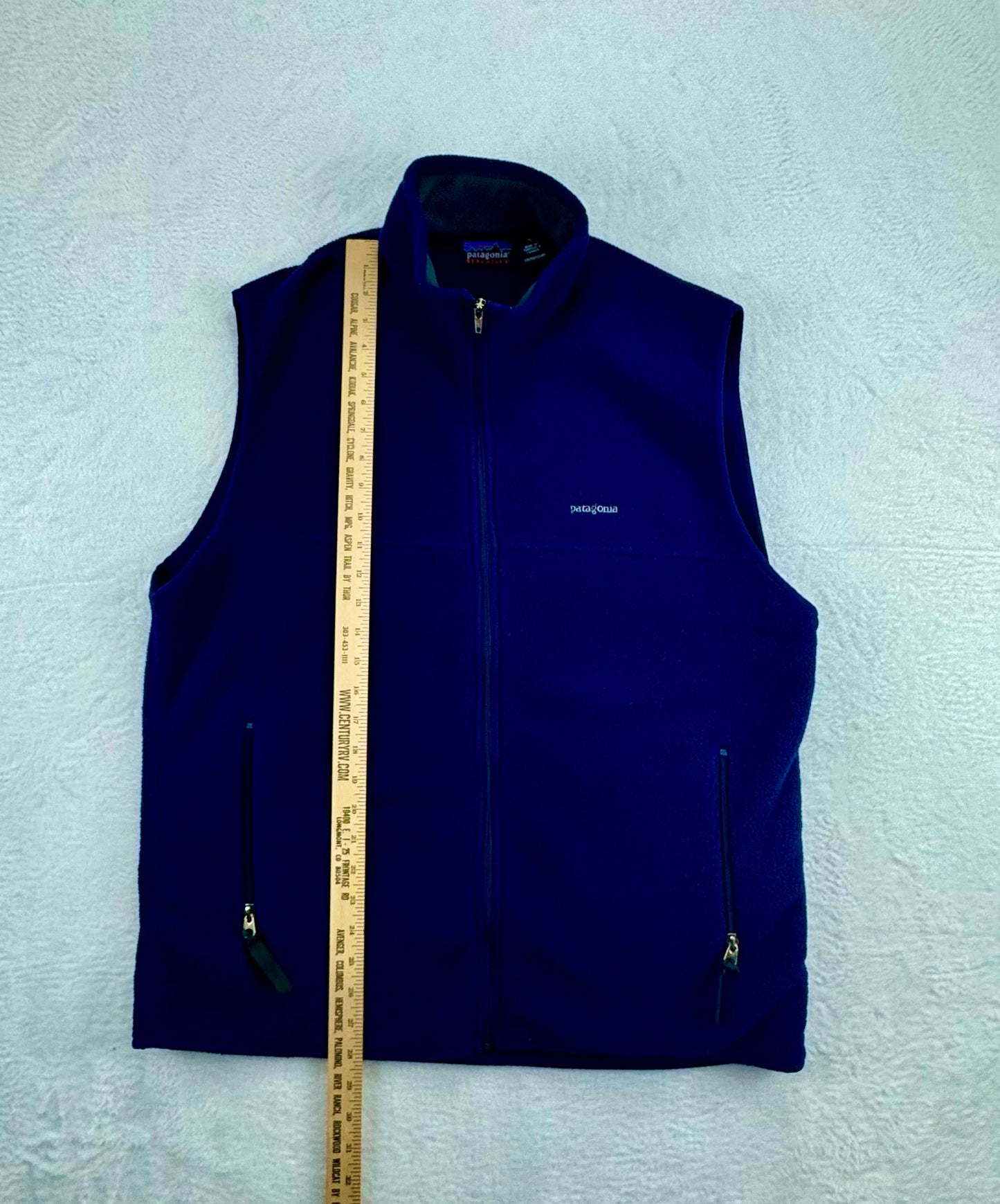 Vintage Patagonia Synchilla Fleece Vest Blue XL Made in Canada Fall 1996