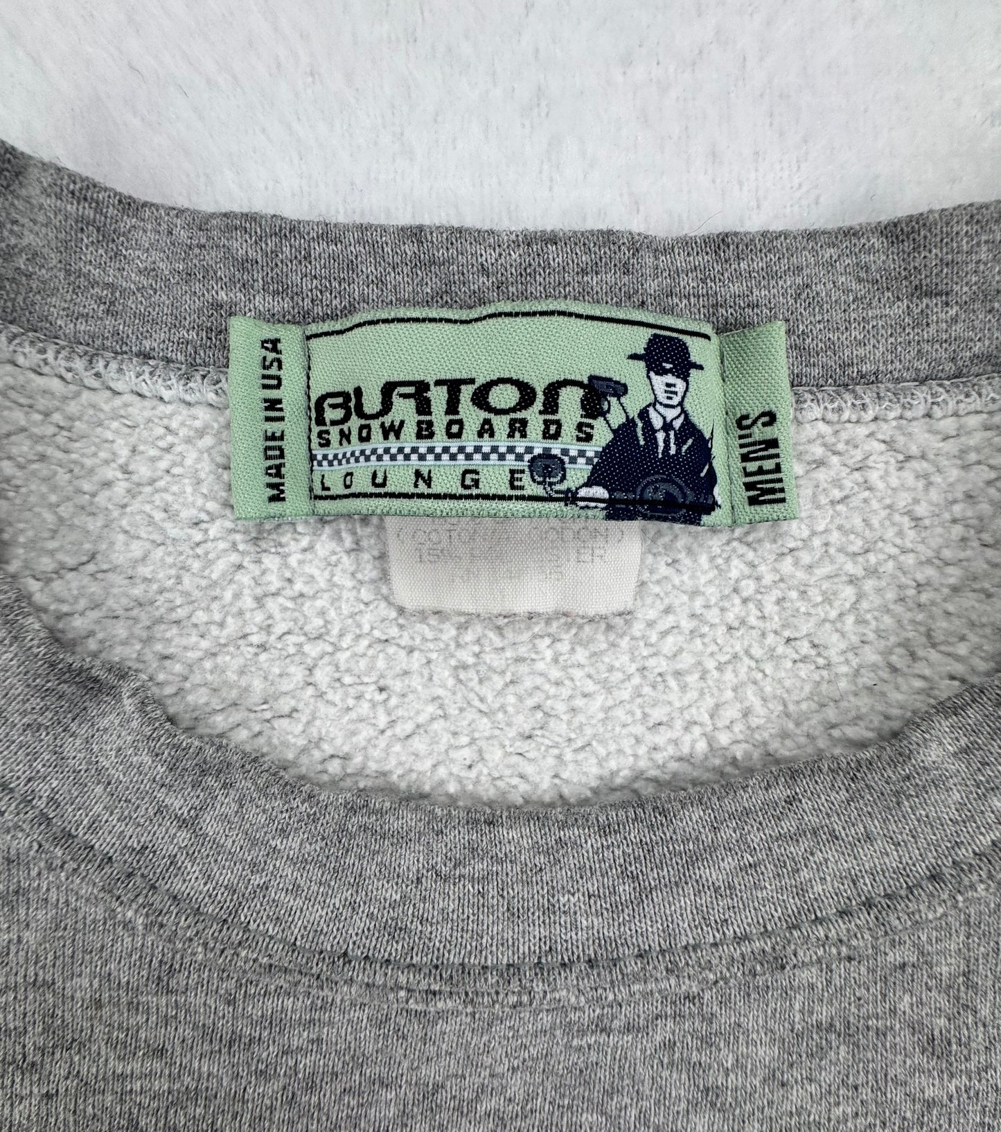 Vintage 1990s Patagonia Burton 77 Snowboards Crewneck Sweatshirt Gray Mens Large