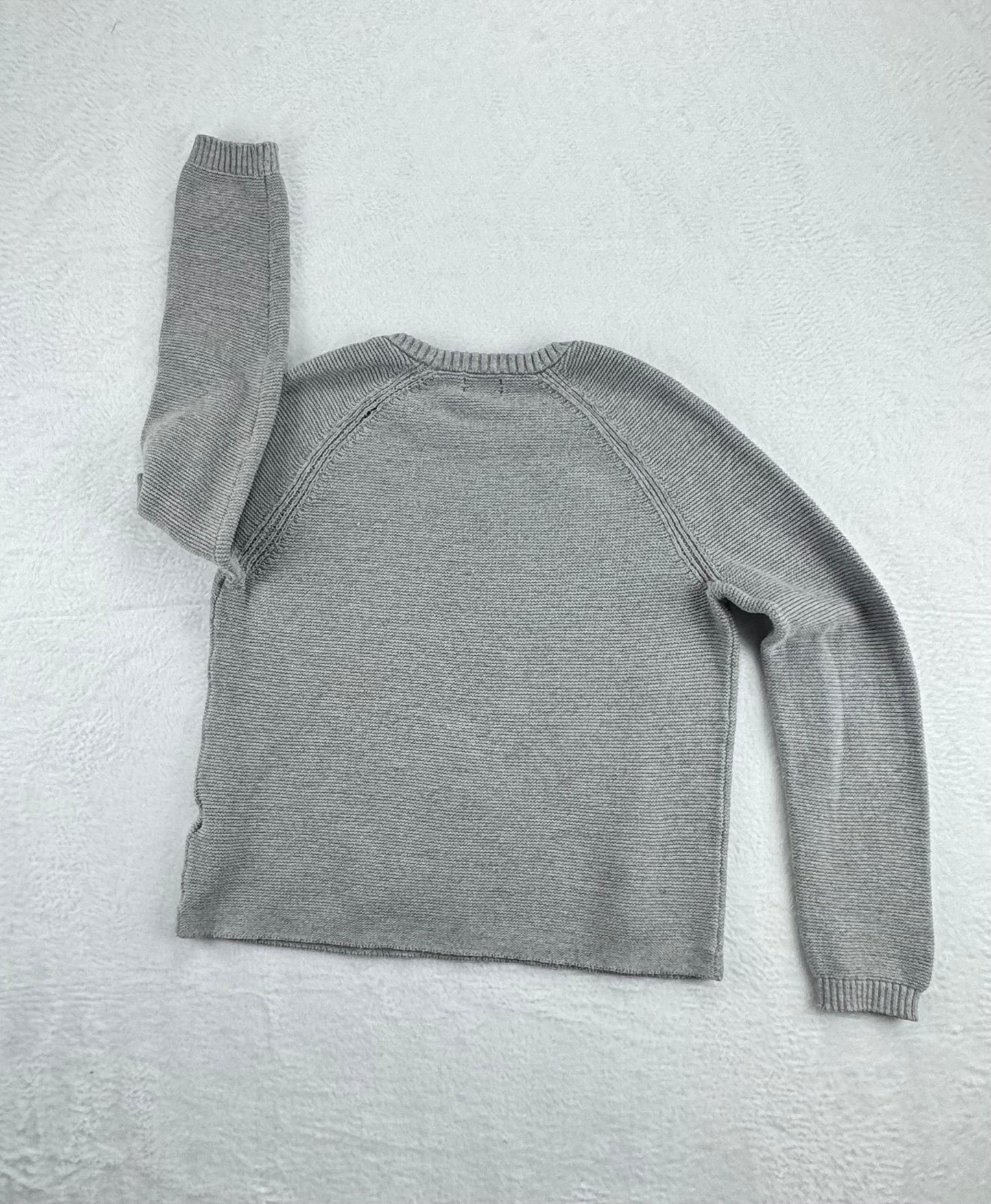 Patagonia Organic Cotton Reverse Knit Crewneck Sweater Gray Small