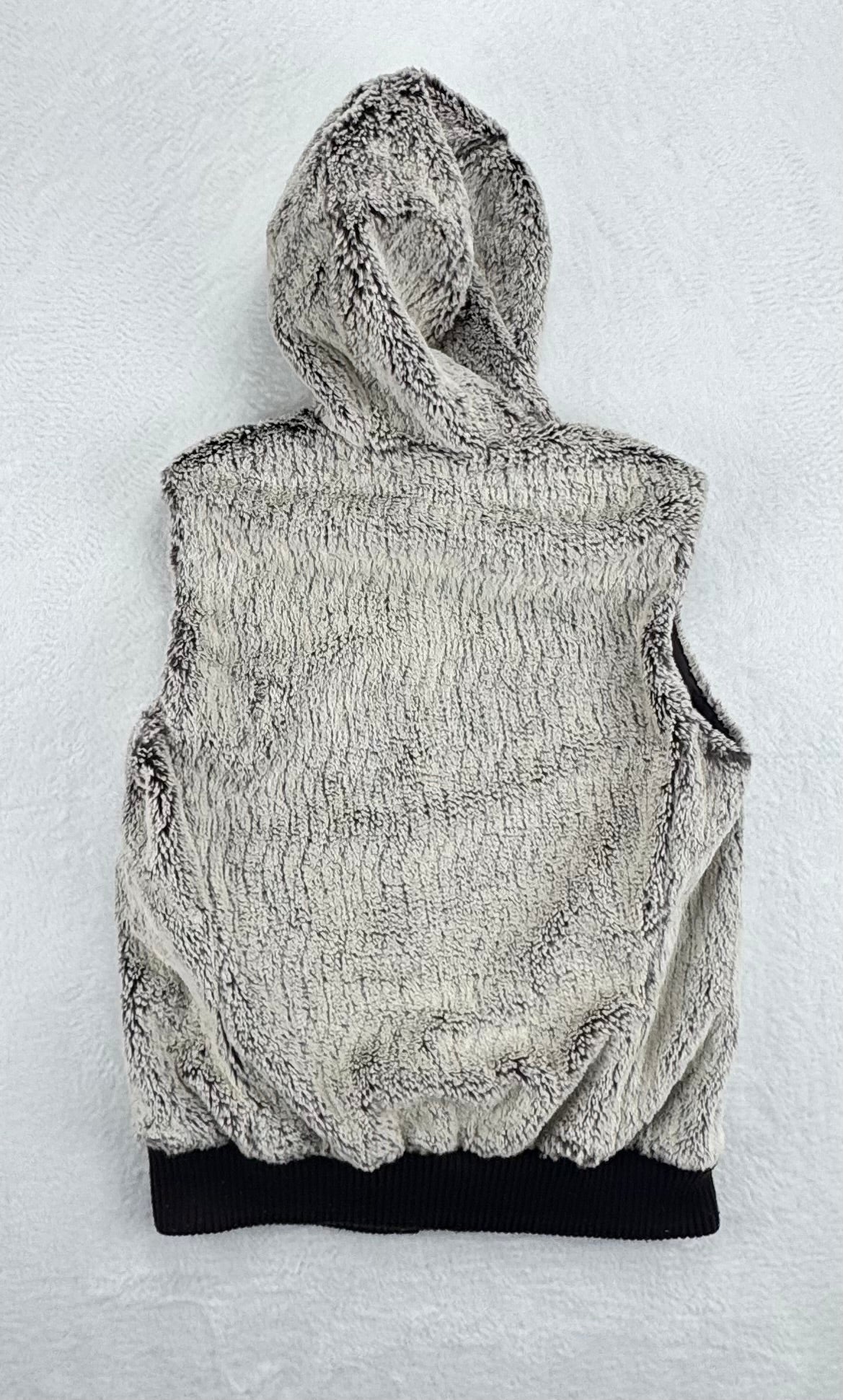 Patagonia Women’s High-Pile Fleece Hooded Vest Brown Cream Small