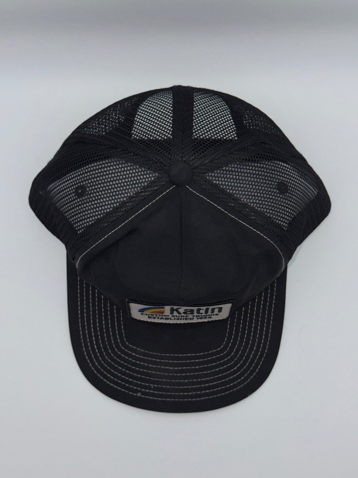 Katin Custom Surf Trunks Heritage Patch Trucker Hat Black Snapback
