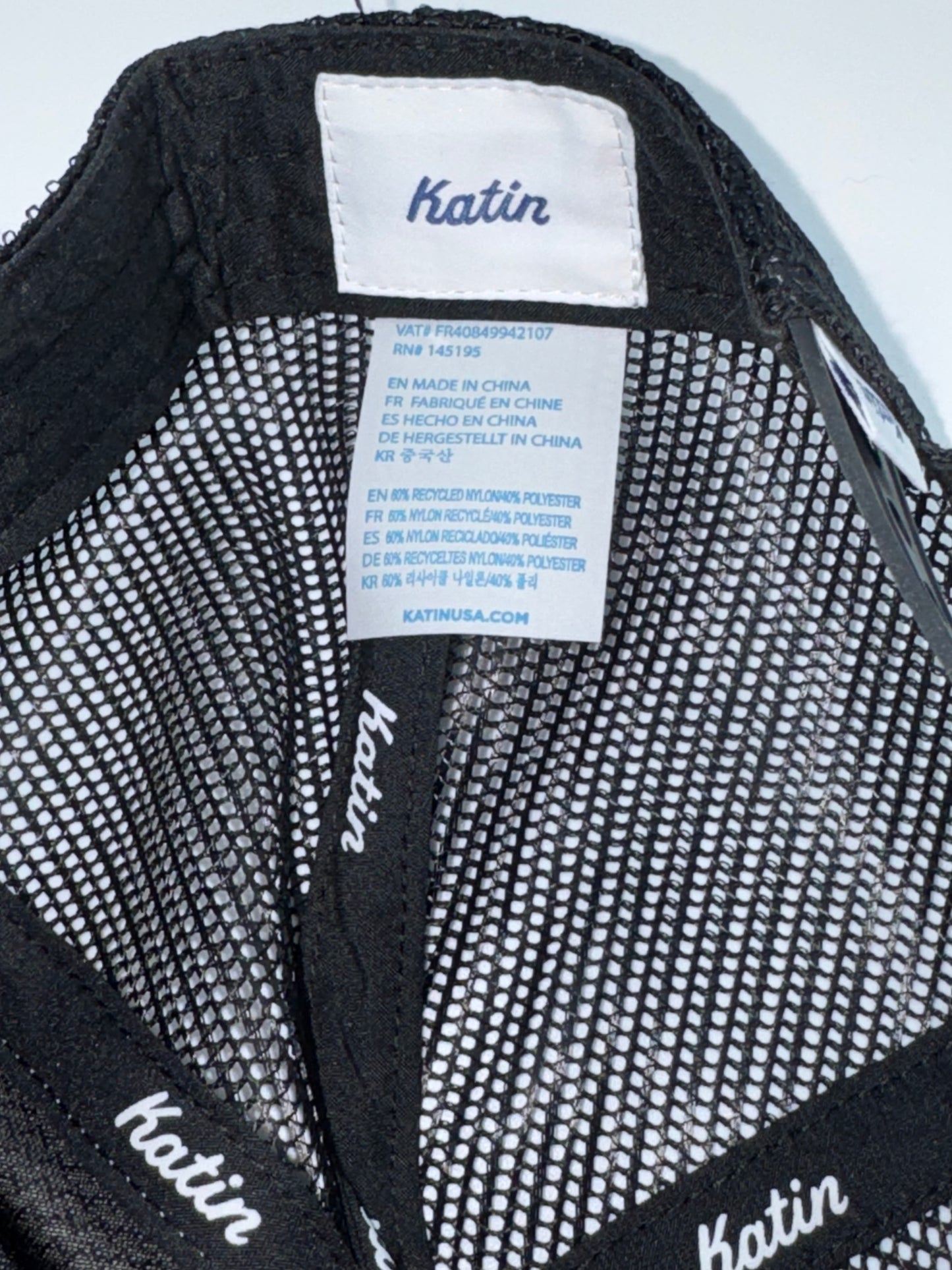 Katin Customs Feather Logo Trucker Hat Gray Black Snapback