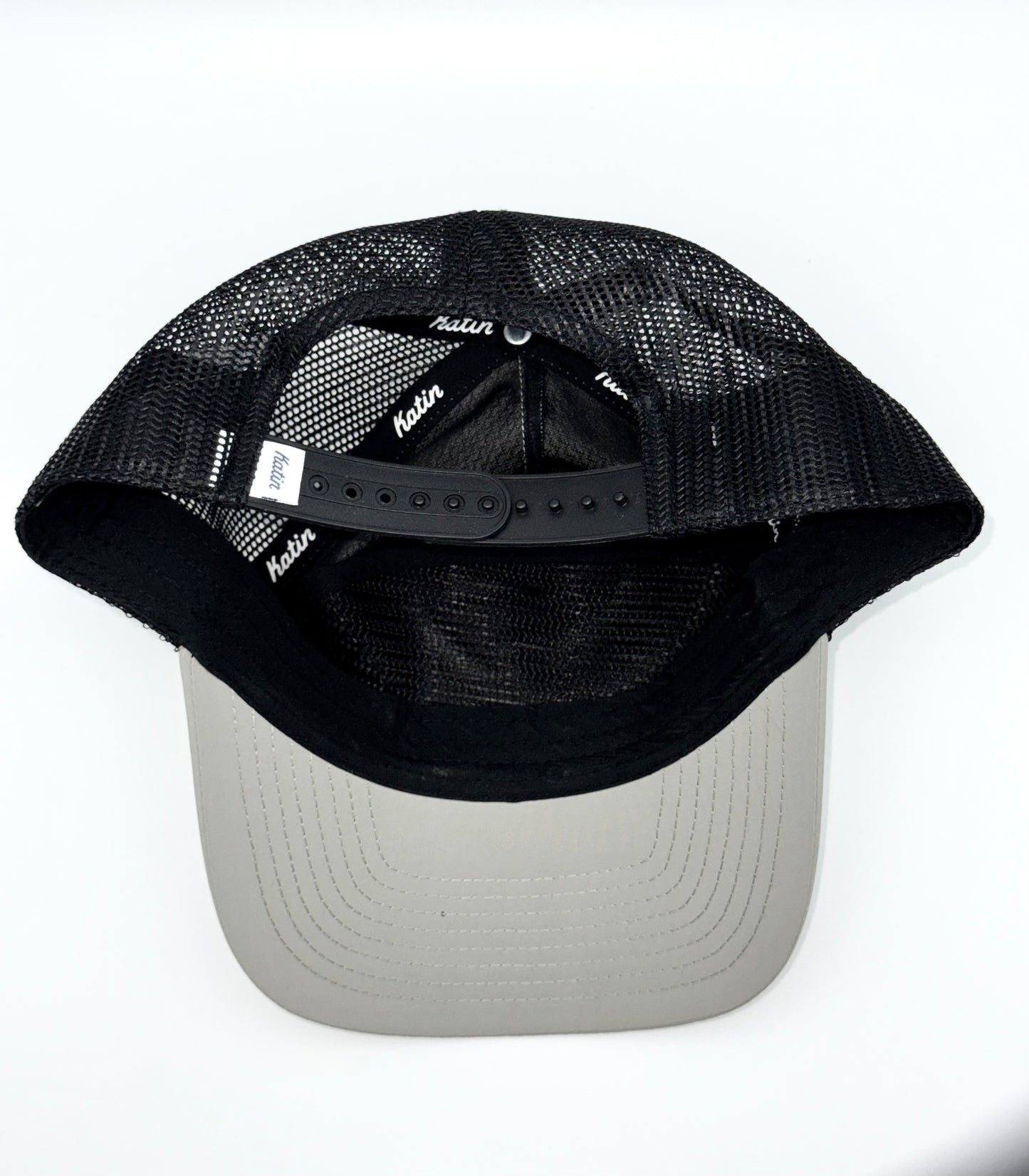 Katin Customs Feather Logo Trucker Hat Gray Black Snapback