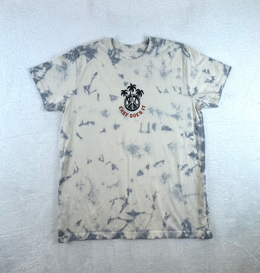 Katin Easy Does It Tie-Dye Organic Cotton T-Shirt Cream Gray Men's Large NWT