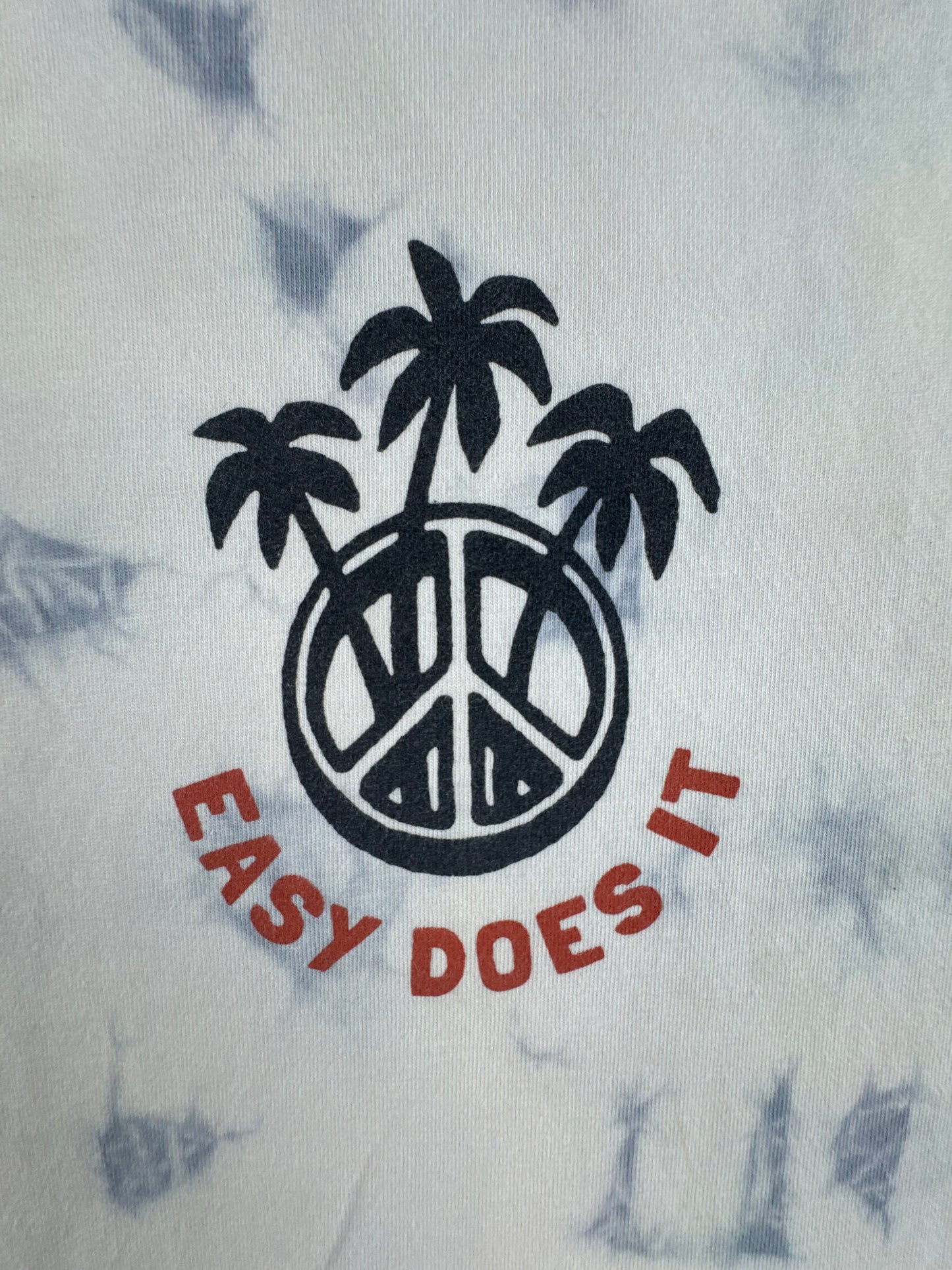 Katin Easy Does It Tie-Dye Organic Cotton T-Shirt Cream Gray Men's Large NWT