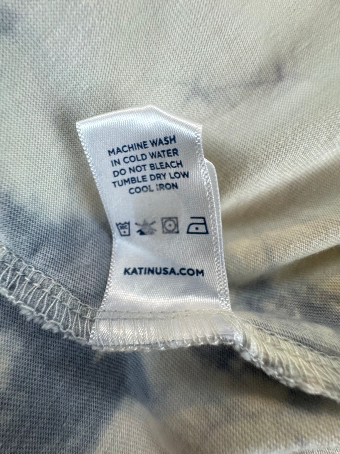 Katin Easy Does It Tie-Dye Organic Cotton T-Shirt Cream Gray Men's Large NWT