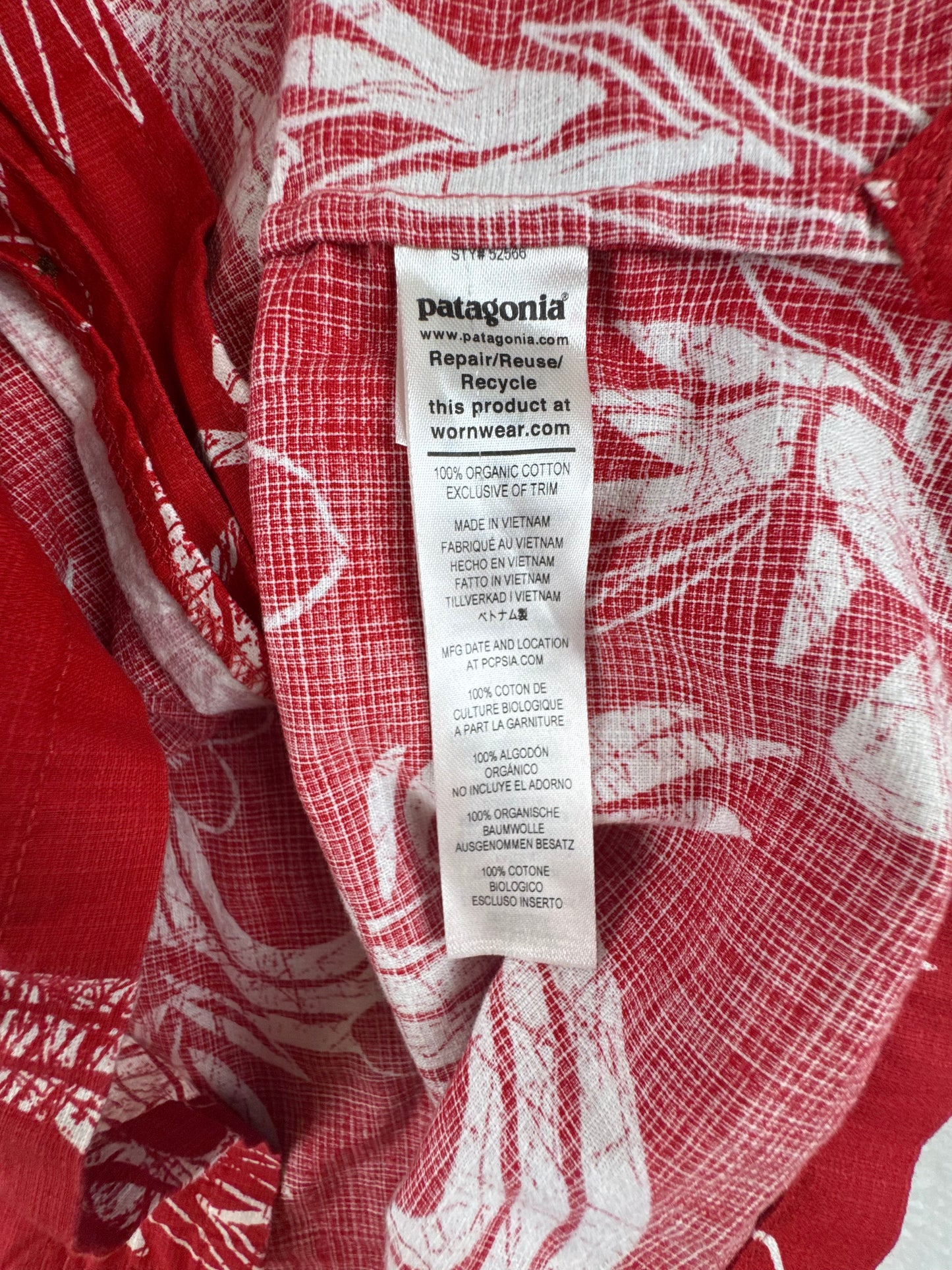 Pataloha Hawaiian Camp Shirt Red Floral Print Men's Large