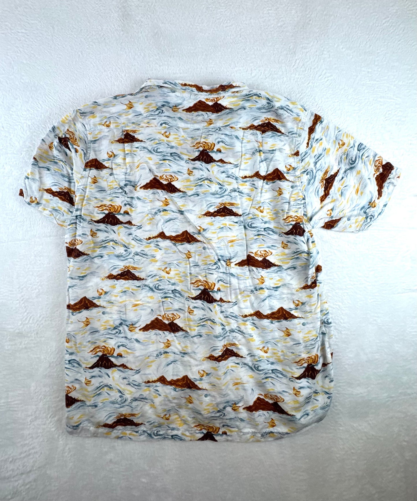 Patagonia La'au Pataloha Island Currents White Lyocell Hawaiian Shirt Men's Large