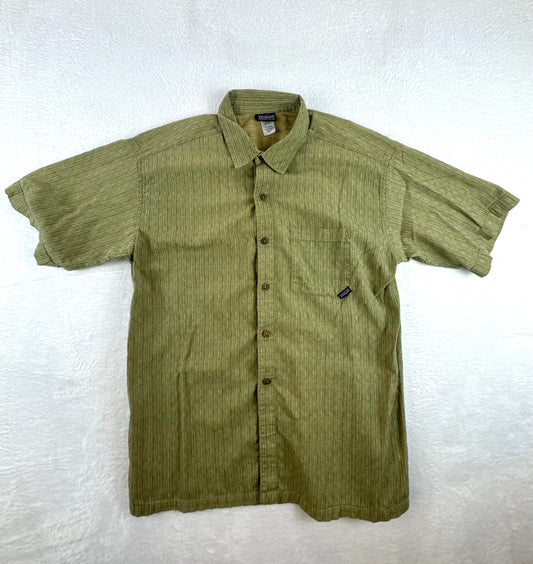 Patagonia Men’s Vintage A/C Yarn Dye Shirt – Green – Large – Spring 2006