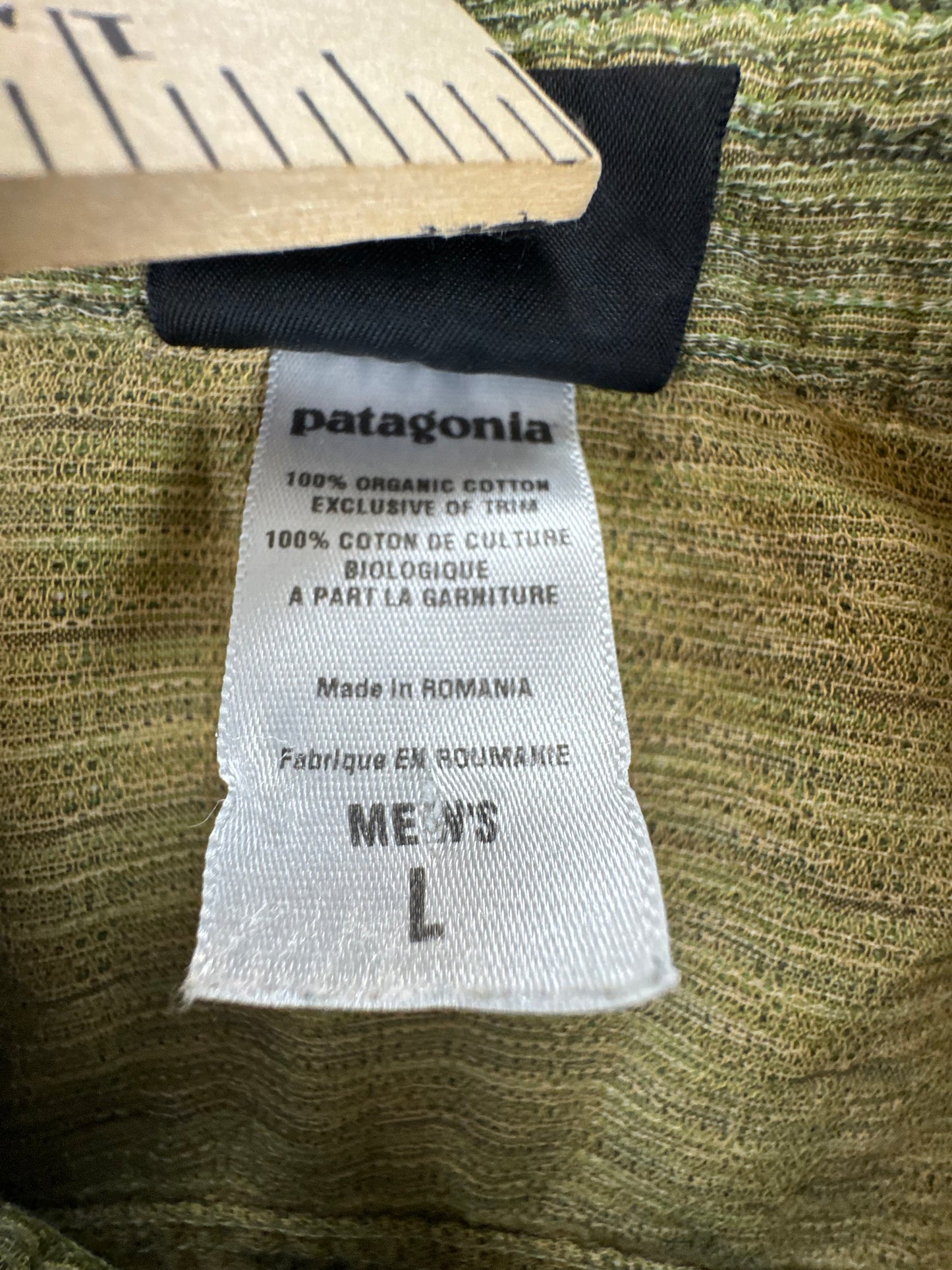 Patagonia Men’s Vintage A/C Yarn Dye Shirt – Green – Large – Spring 2006