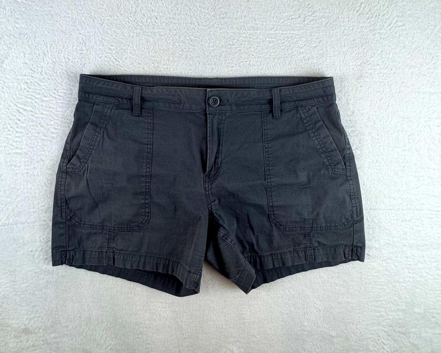 prAna Women’s Organic Cotton Outdoor Shorts Charcoal Gray Size 14/32