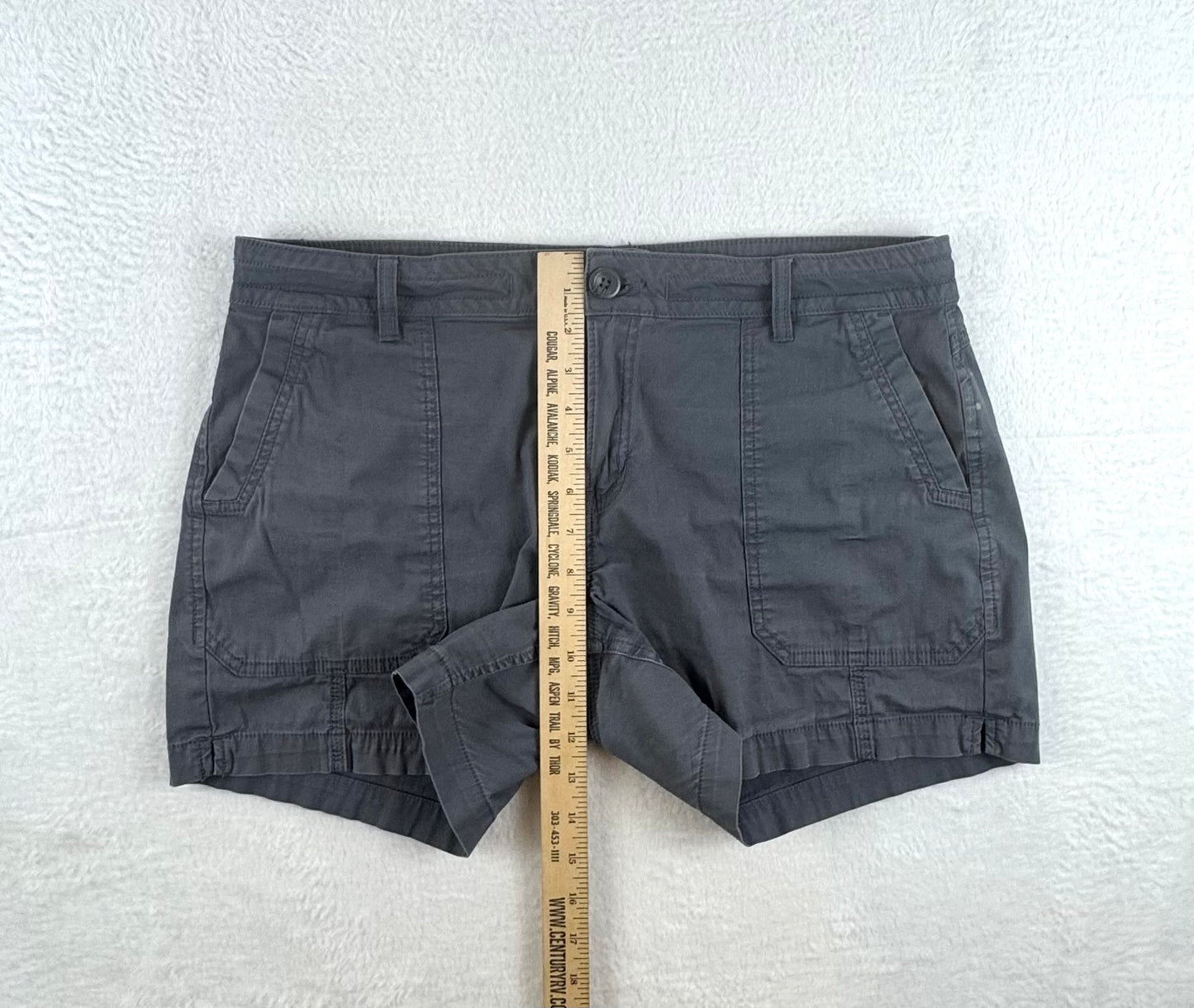 prAna Women’s Organic Cotton Outdoor Shorts Charcoal Gray Size 14/32