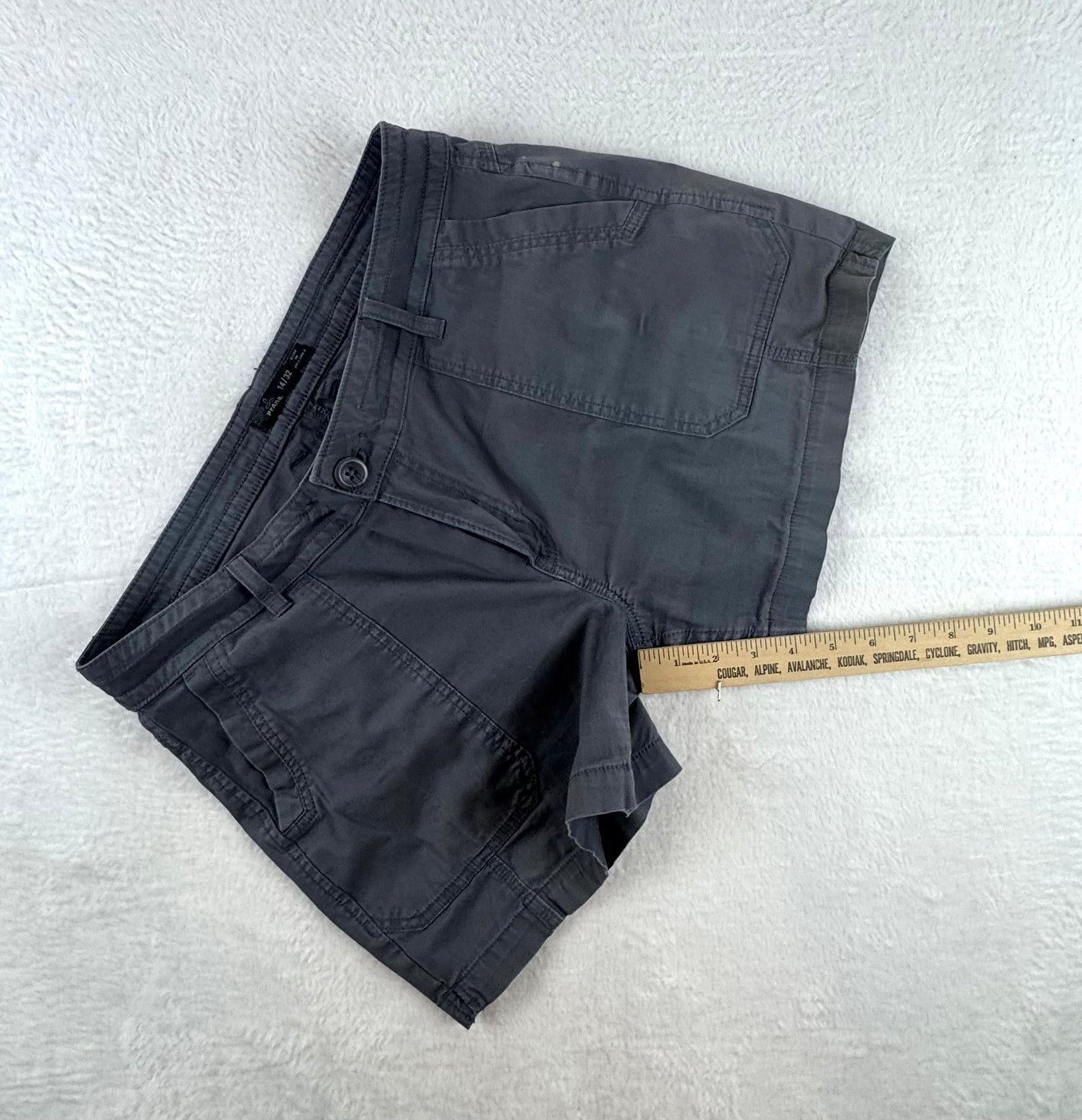 prAna Women’s Organic Cotton Outdoor Shorts Charcoal Gray Size 14/32