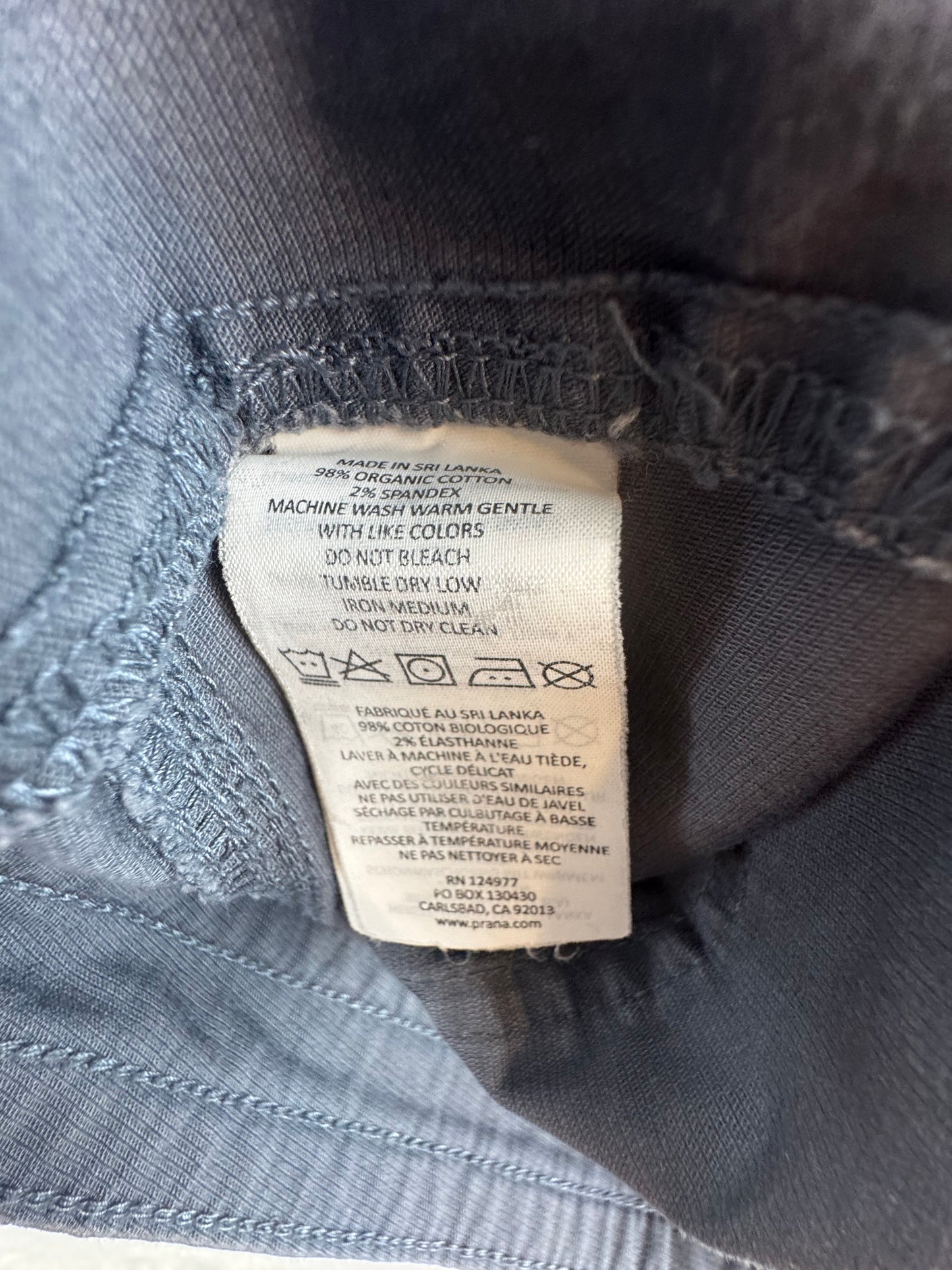 prAna Women’s Organic Cotton Outdoor Shorts Charcoal Gray Size 14/32