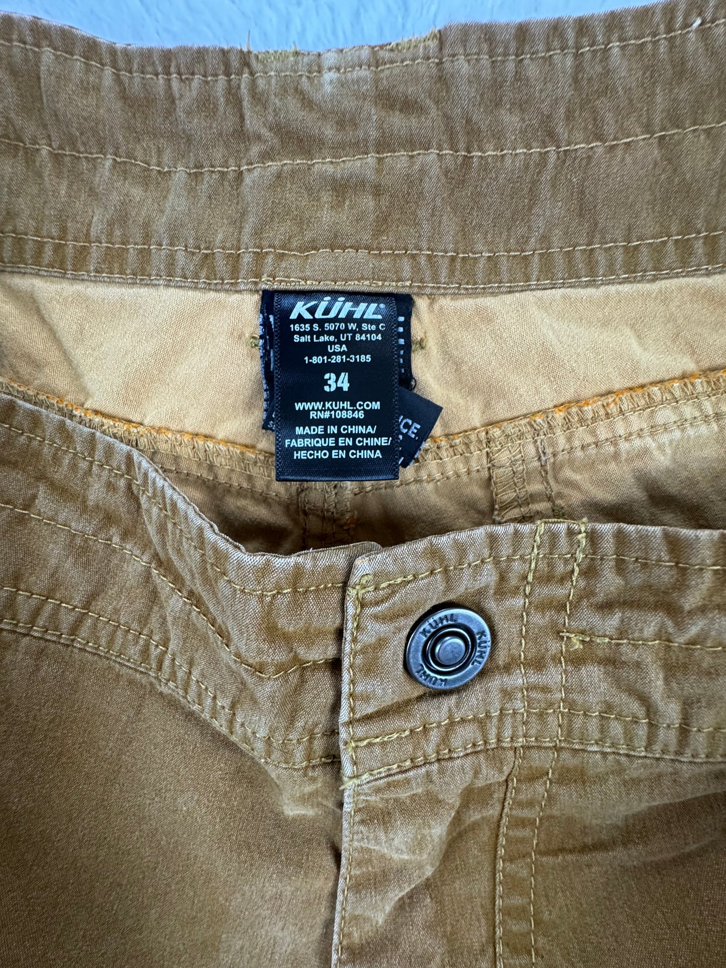 KÜHL Men’s Vintage Patina Dye Outdoor Shorts – Brown – 34