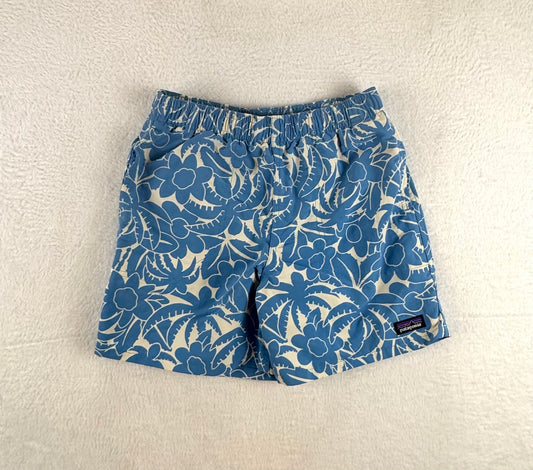 Patagonia Baggies Shorts – Kids XL (14) – Blue Tropical Floral – Quick-Dry Outdoor Shorts